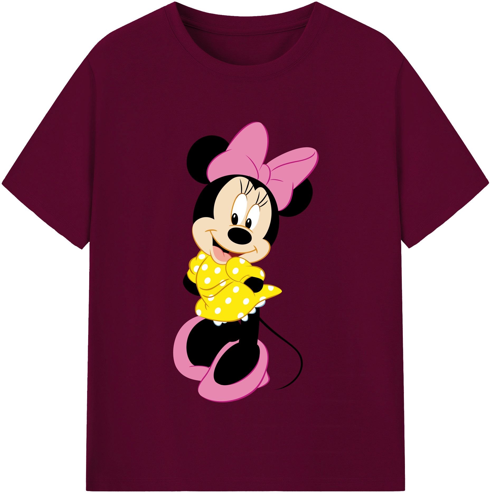 （画像用） ミッキーマウス Mickey Mouse レディースカジュアルプリントTシャツ（綿100％）